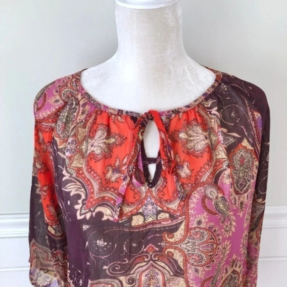 Stitch Fix Papermoon Crescenta Tie Neck Blouse NWT - Picture 5 of 5